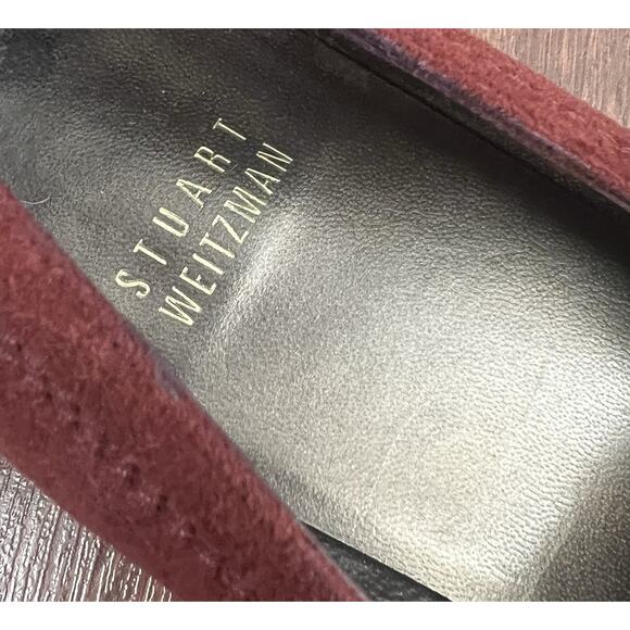 STUART WEITZMAN Avatass Terracotta Suede Kiltie Tassel Loafers - Picture 8 of 10